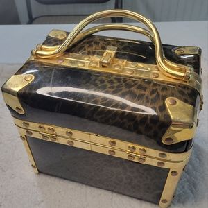 Vintage Comeco Rockabilly Animal Print Train Purse